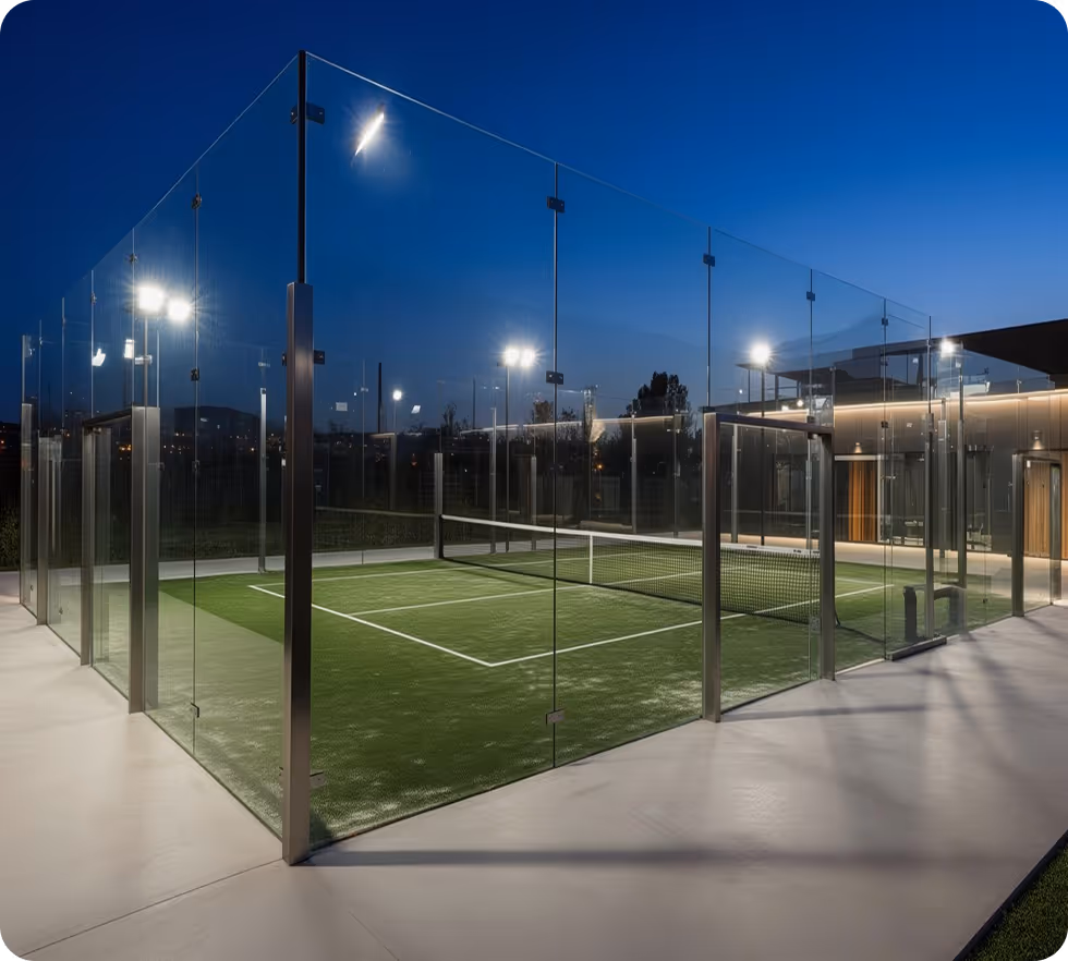 Turnkey sports court construction in Tampa, Florida with professional surfacing and drainage system