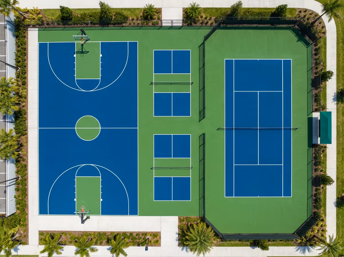 Sports court construction in Tampa Florida