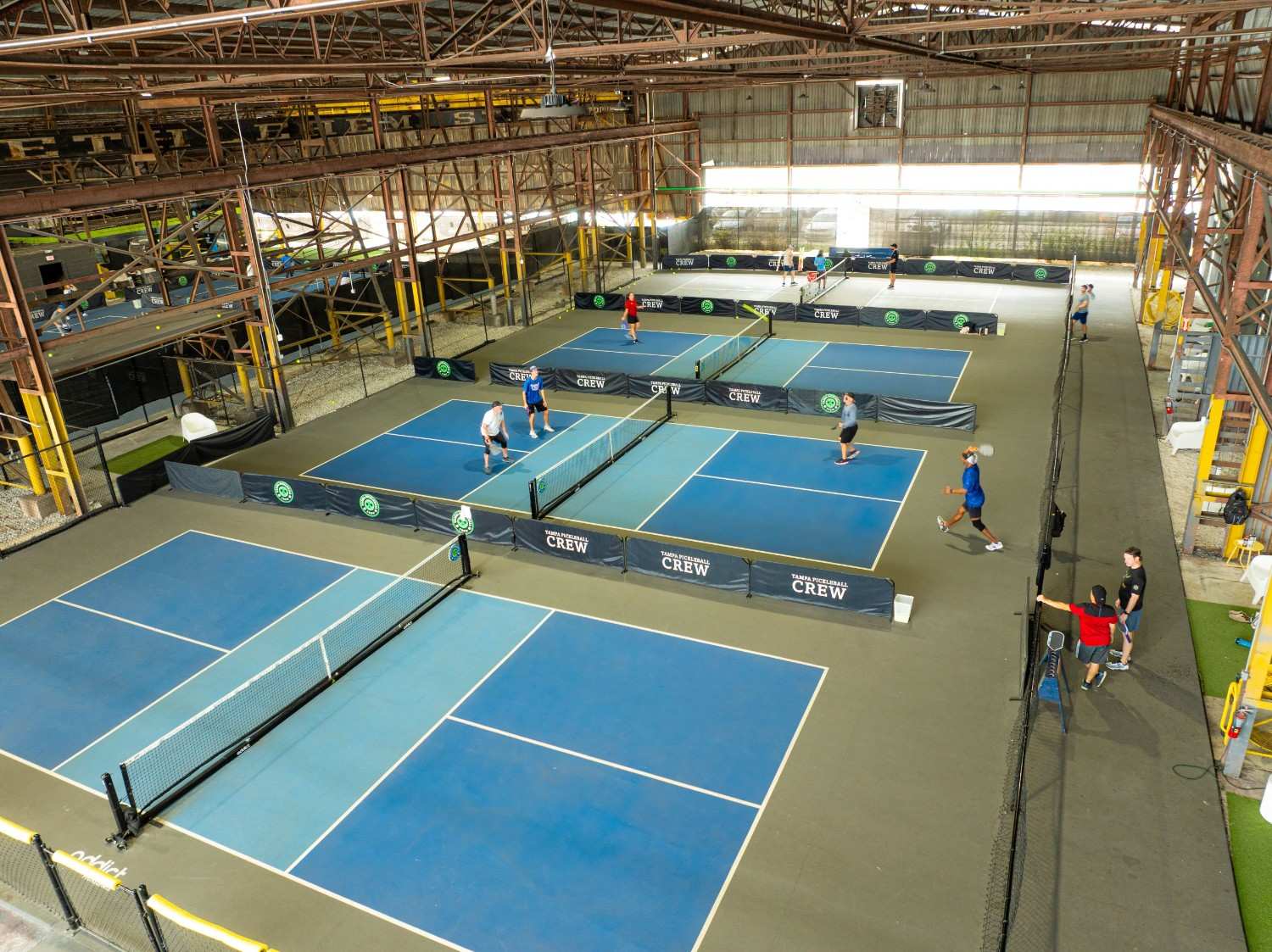 Indoor pickleball facility built by Courtforge in Florida