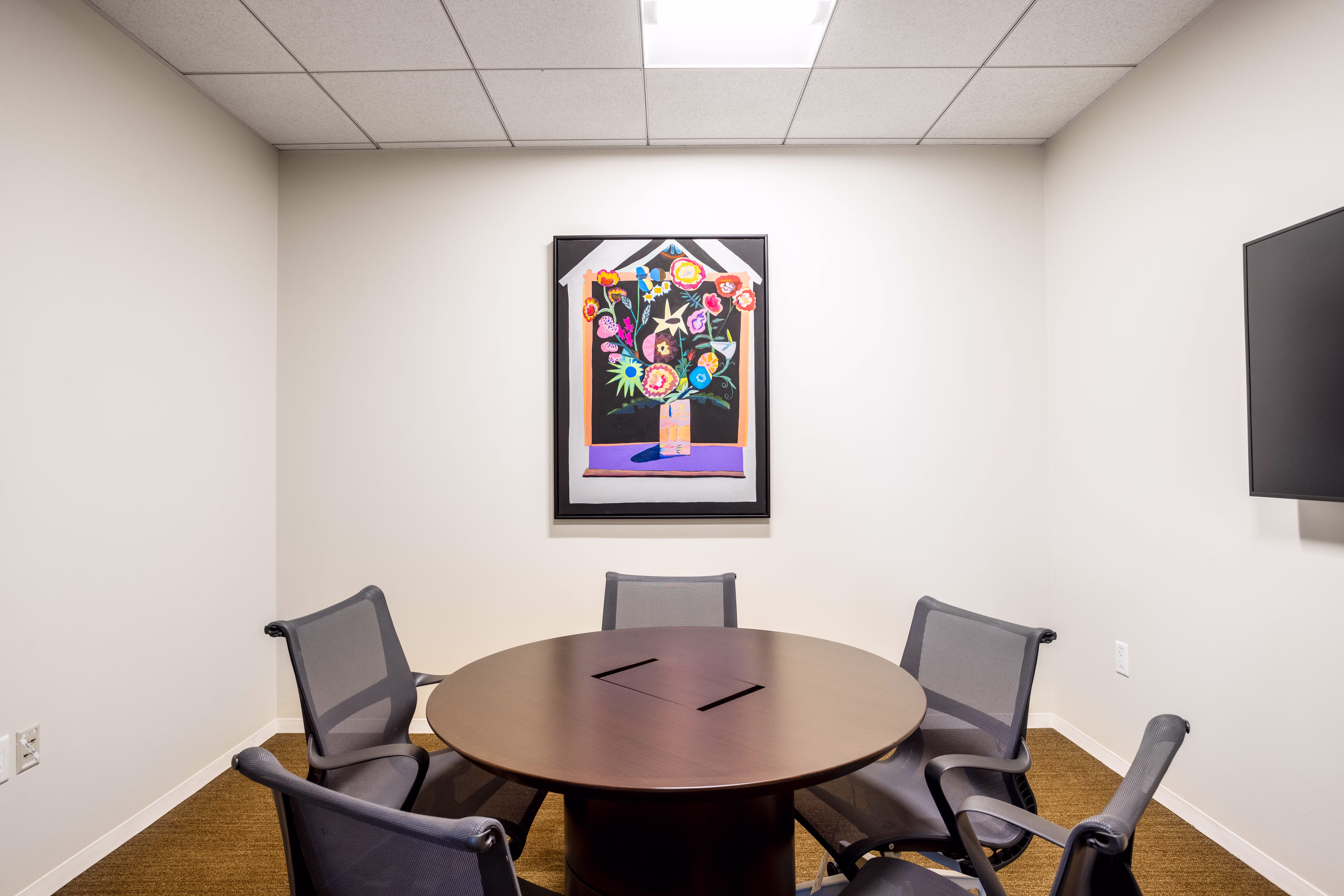 framed art in conference room