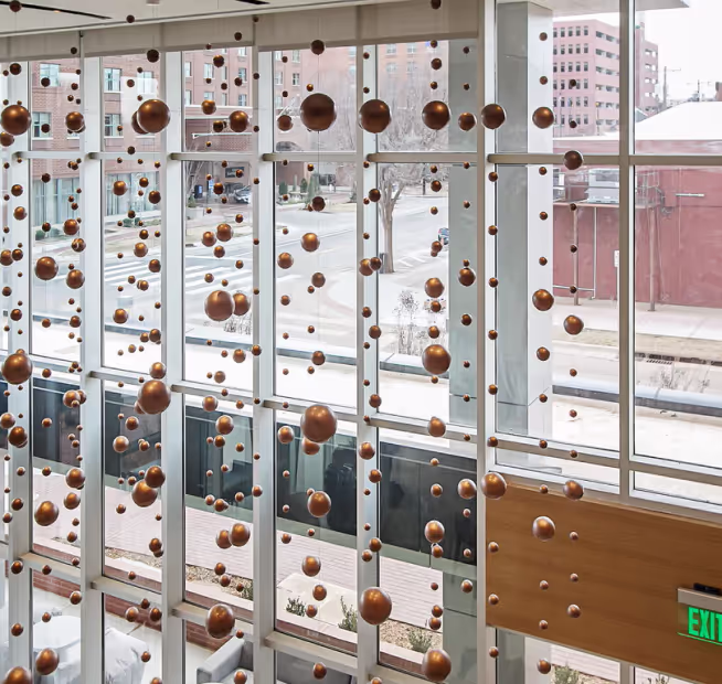 hanging installation at ac hotel bricktown