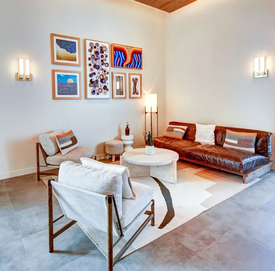 earth tone art prints in public space 