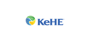KeHE company logo with a circular icon featuring blue, green, and yellow segments.