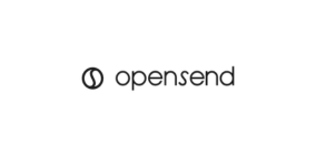 Opensend company logo with a stylized circular icon to the left of the word opensend.