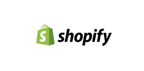 Shopify brand logo with a green shopping bag and a white 'S'.