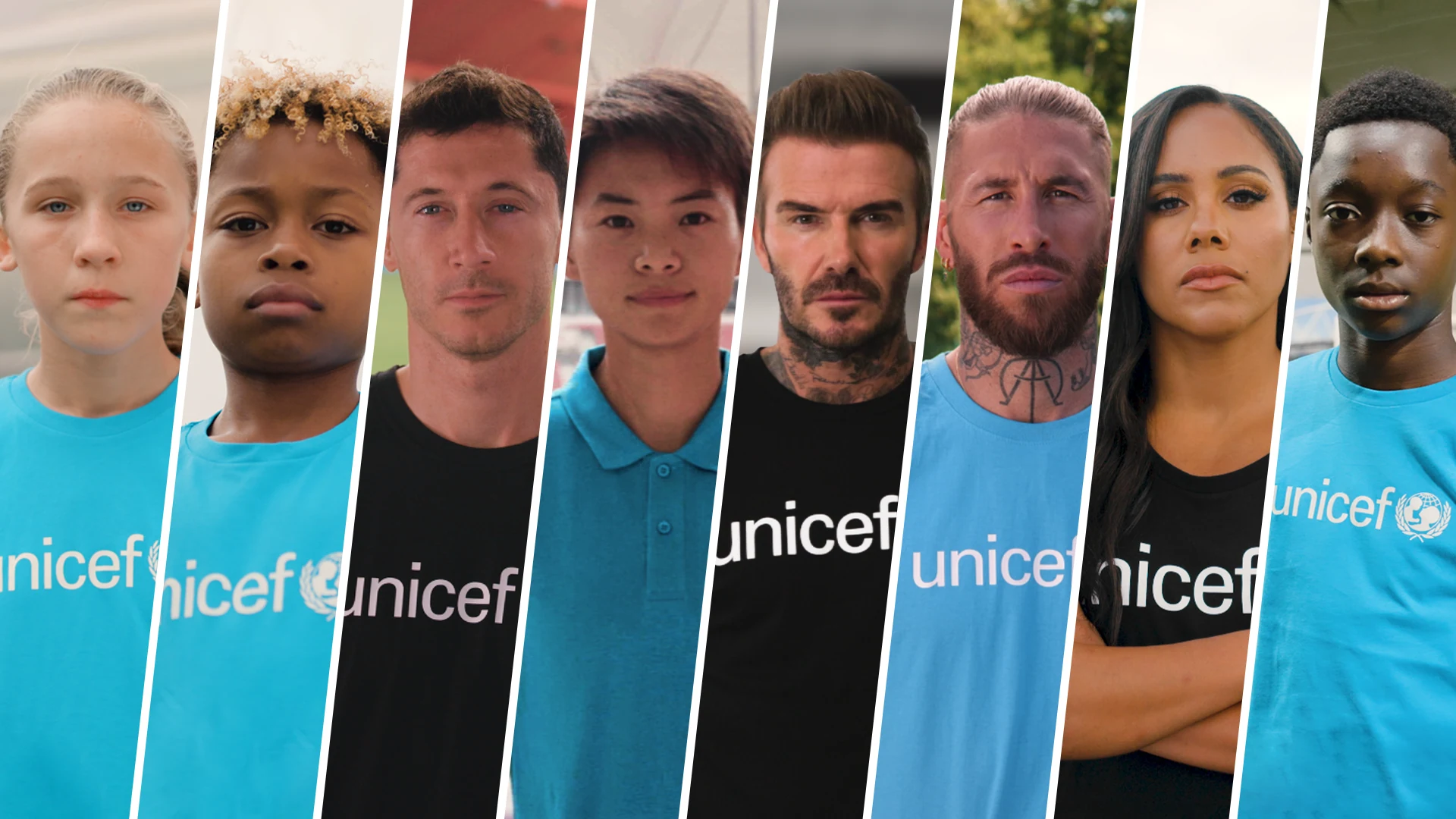 Famous football players and kids