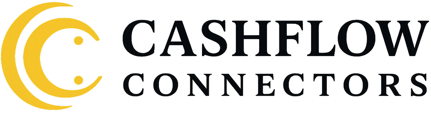 Cashflow Connectors company logo with stylized yellow double C design.