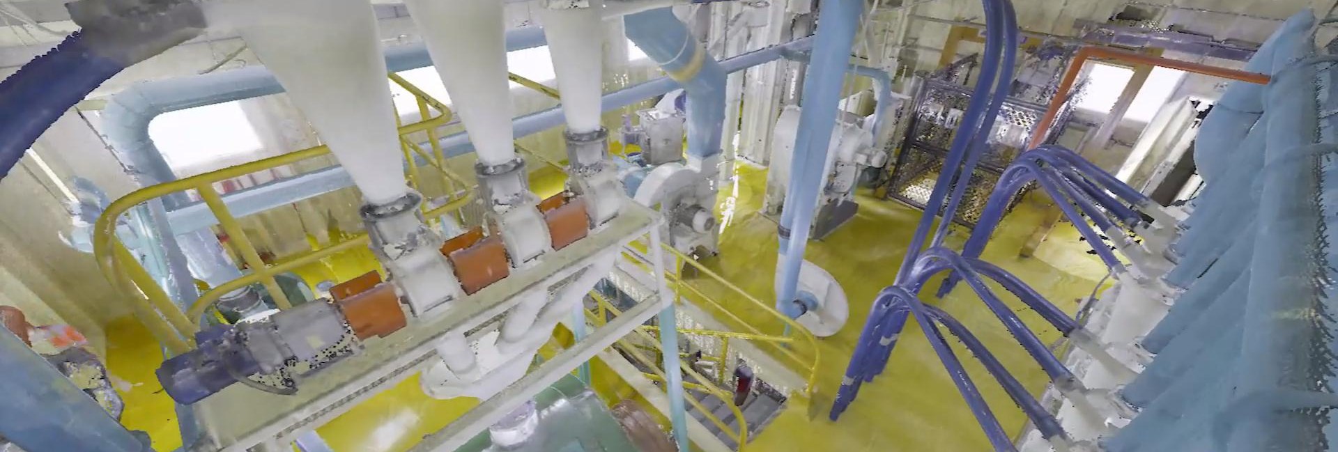 Registered 3D laser scan point cloud of a chemical plant production area in Houston, TX