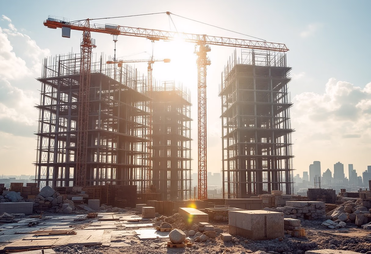 [background image] image of construction site with crane (for a construction company)