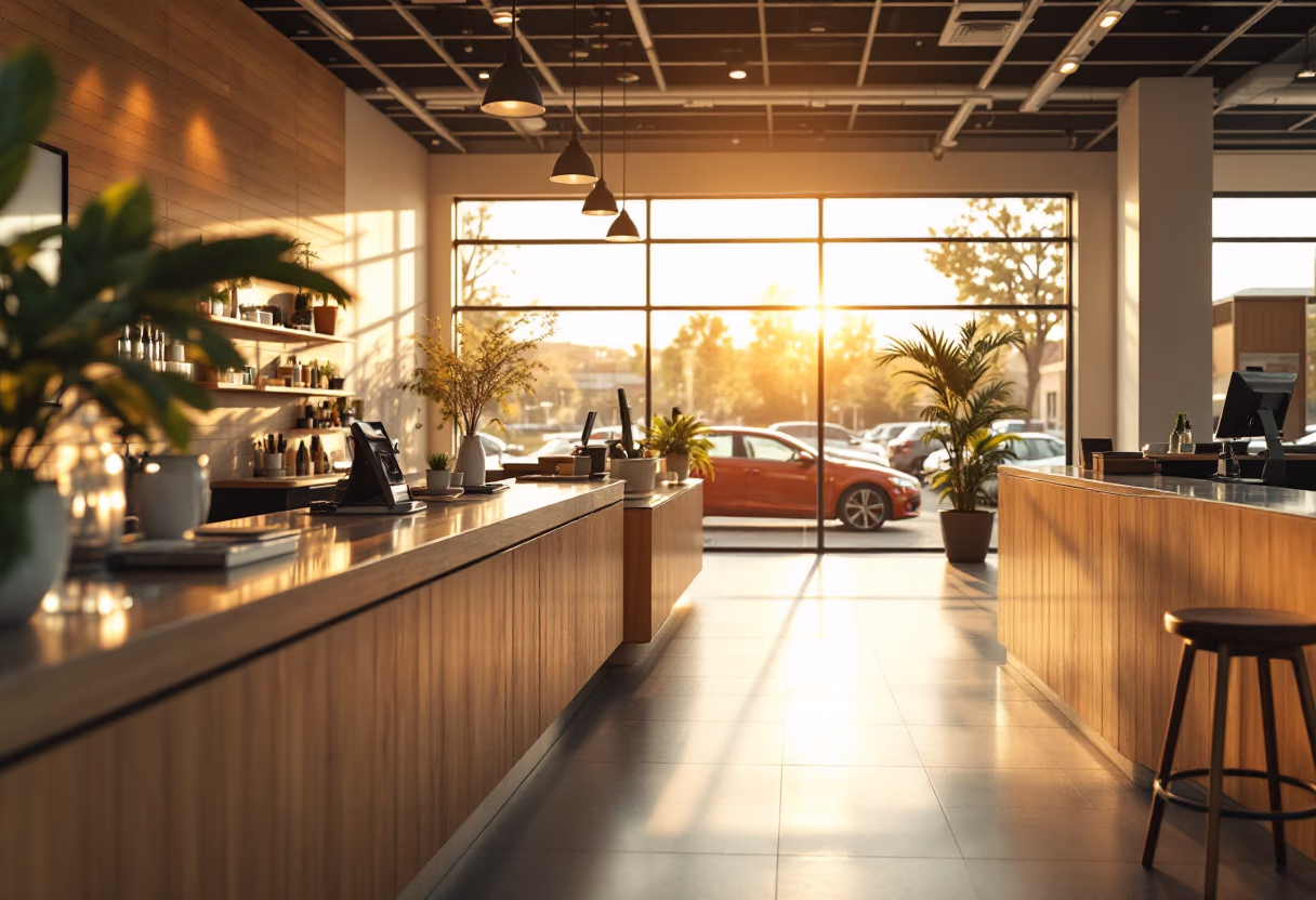 [background image] image of service desk (for an auto dealership)