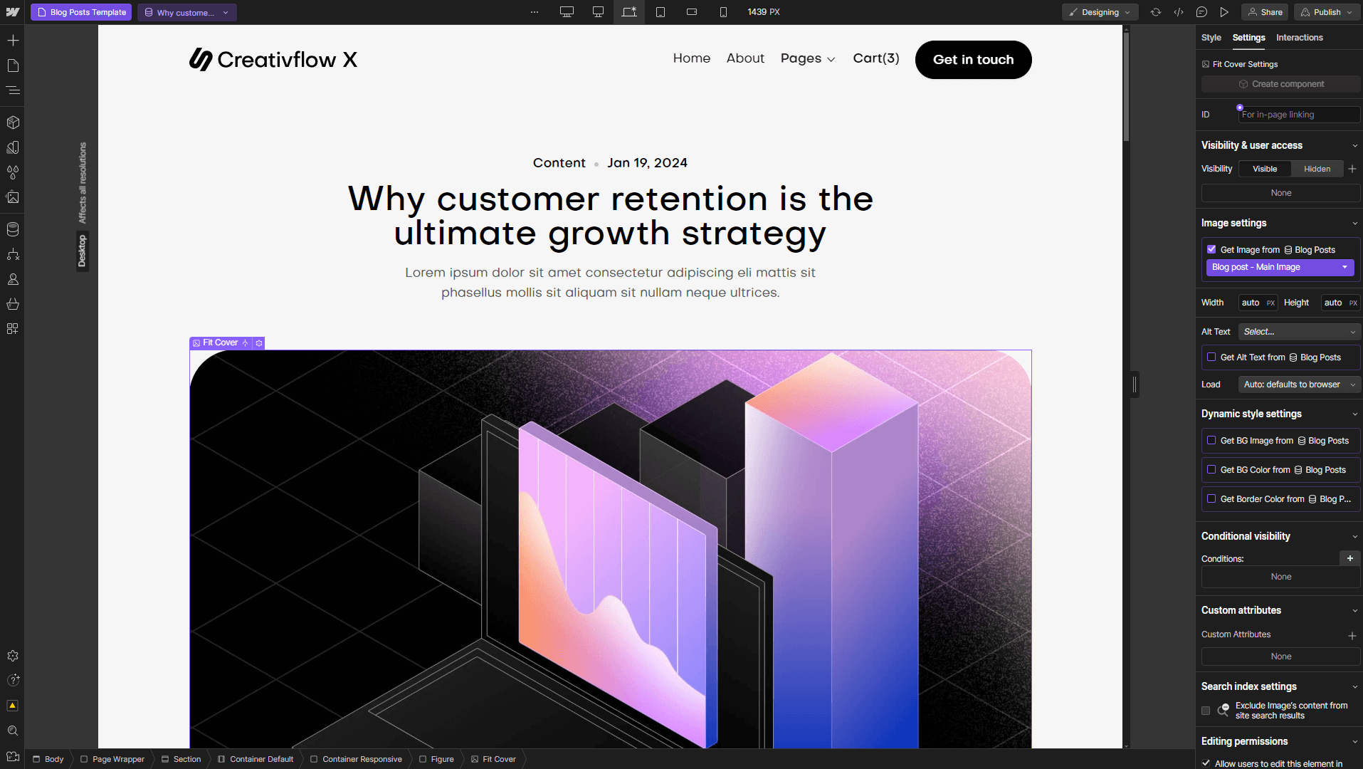 CMS Page - Creativflow X Webflow Template