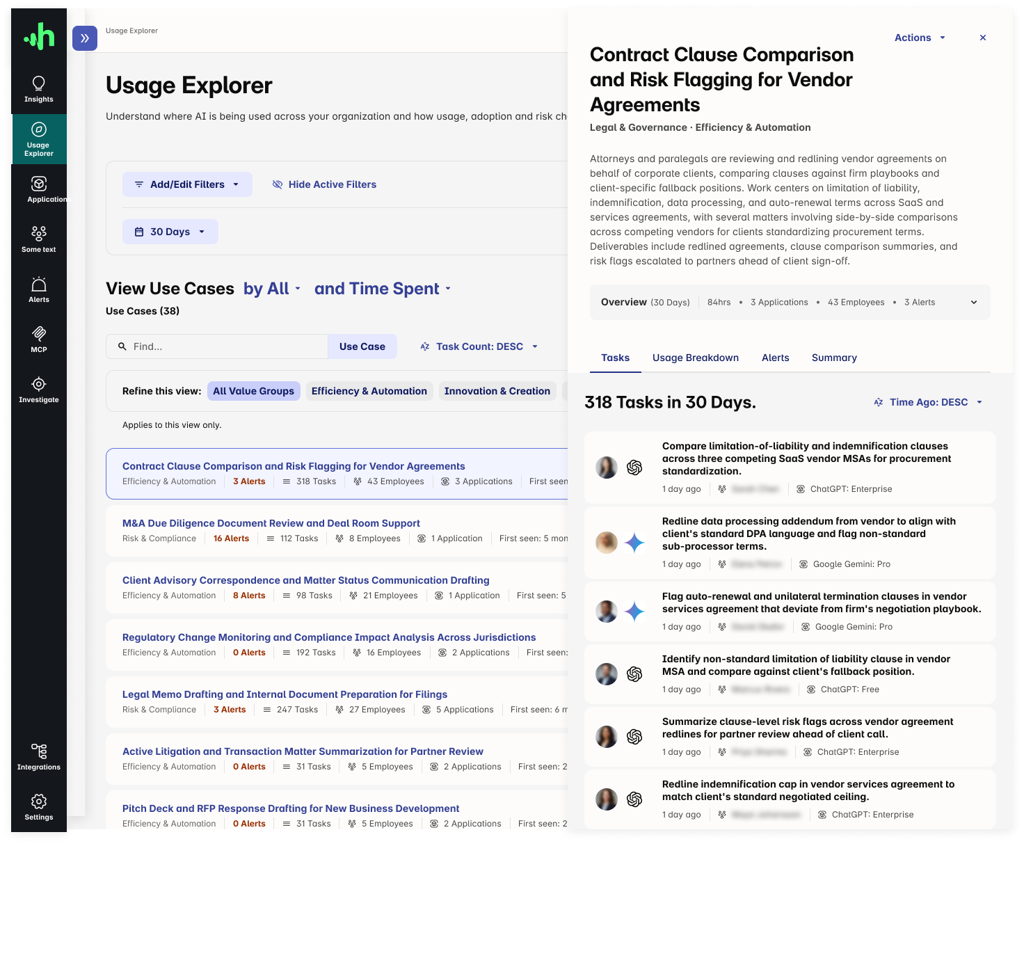 Harmonic Security — Usage Intelligence for a specific use case