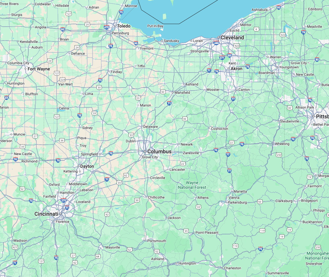 Map of Ohio