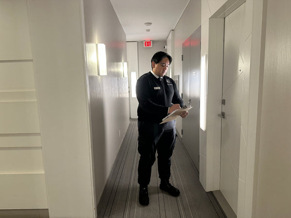 Blackbird Security condominium security guards provide flood support to condo residents