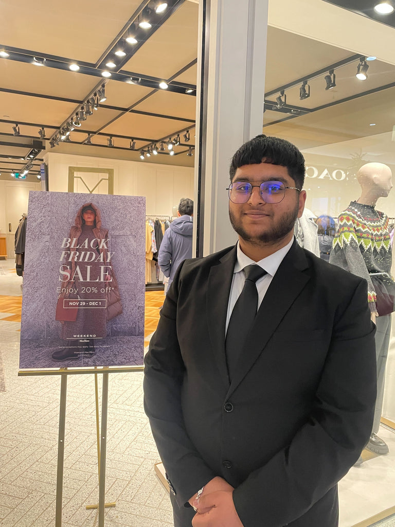 Blackbird Security suit and tie retail security in Vancouver on Black Friday 2024