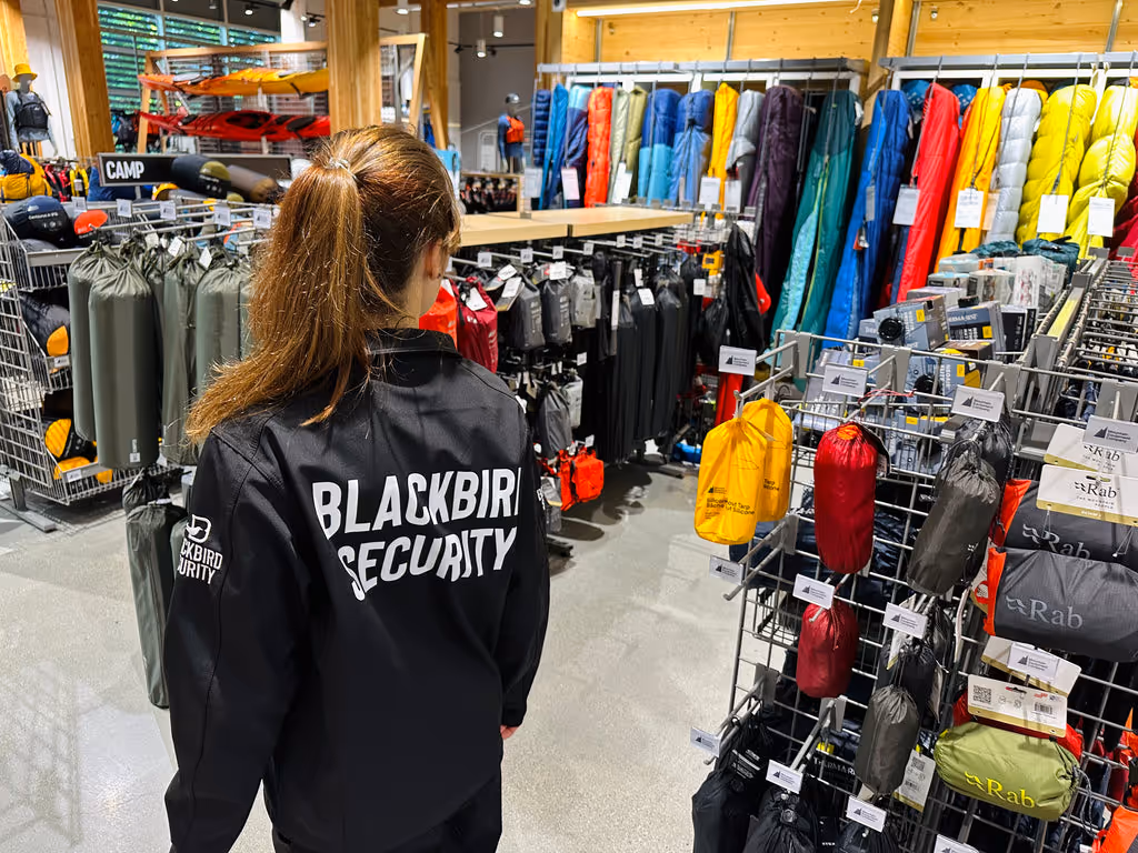 A Blackbird Security guard patrolling the interior of MEC