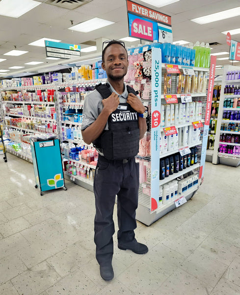 Blackbird Security tactical security guards in retail security environments.