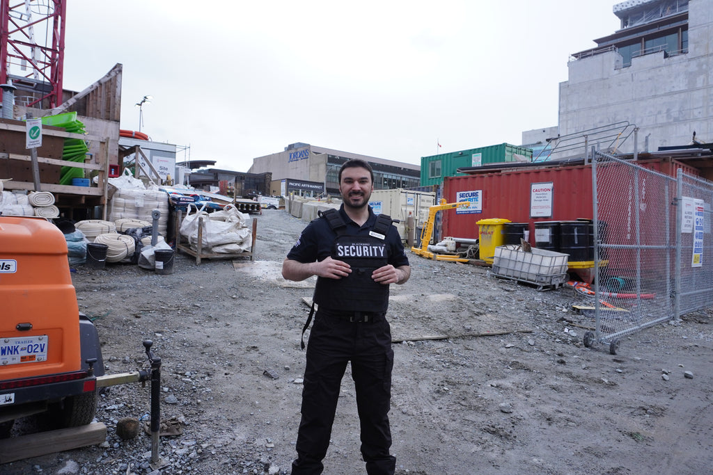 Blackbird Security guard on a construction site