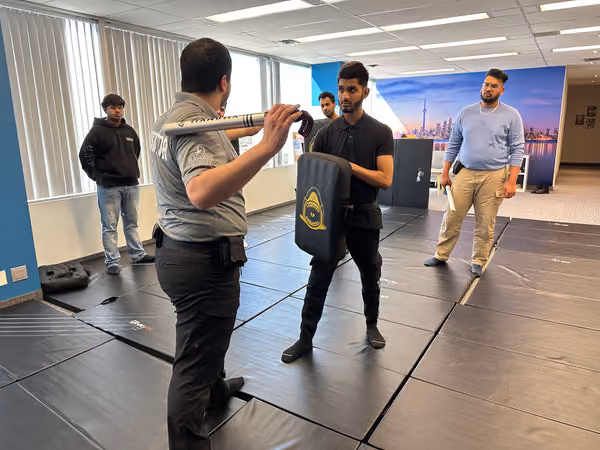 Blackbird Security in-house training provides education for security guards.