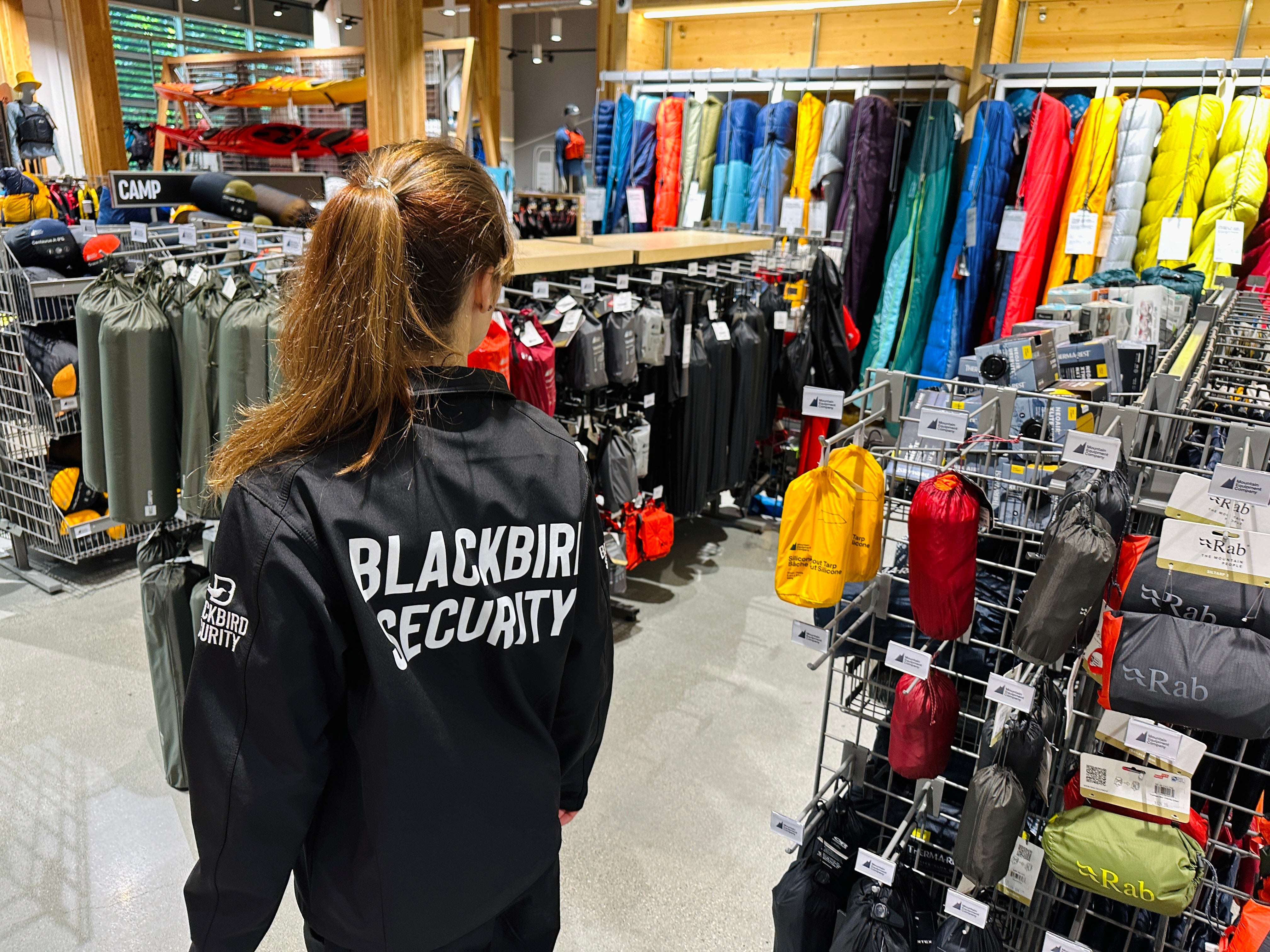 A Blackbird Security guard patrolling the interior of MEC