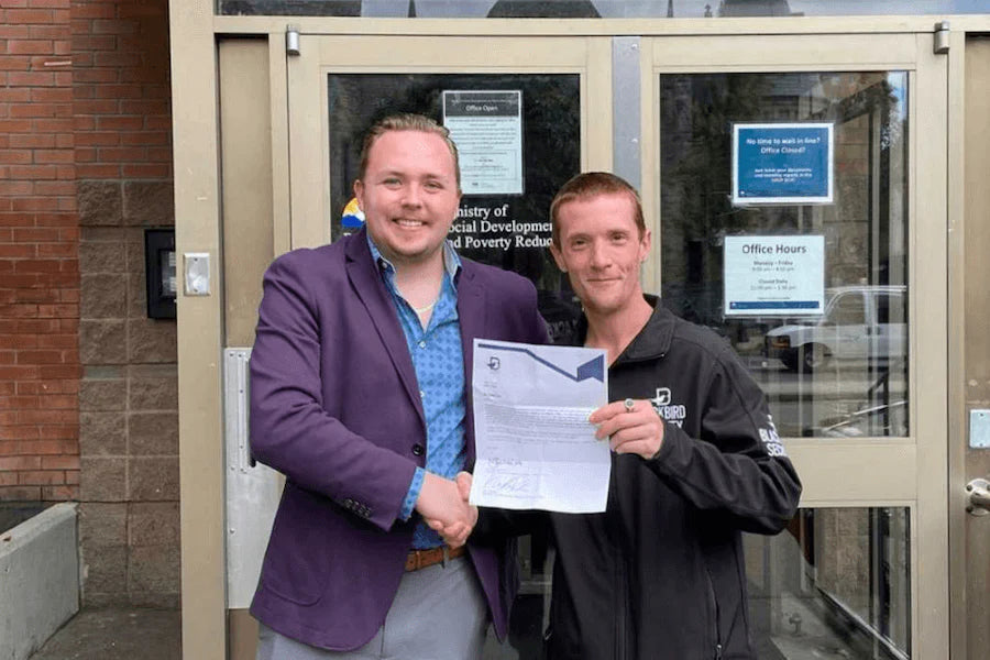 Blackbird Security guard Jeff receives recognition for saving a life on duty.