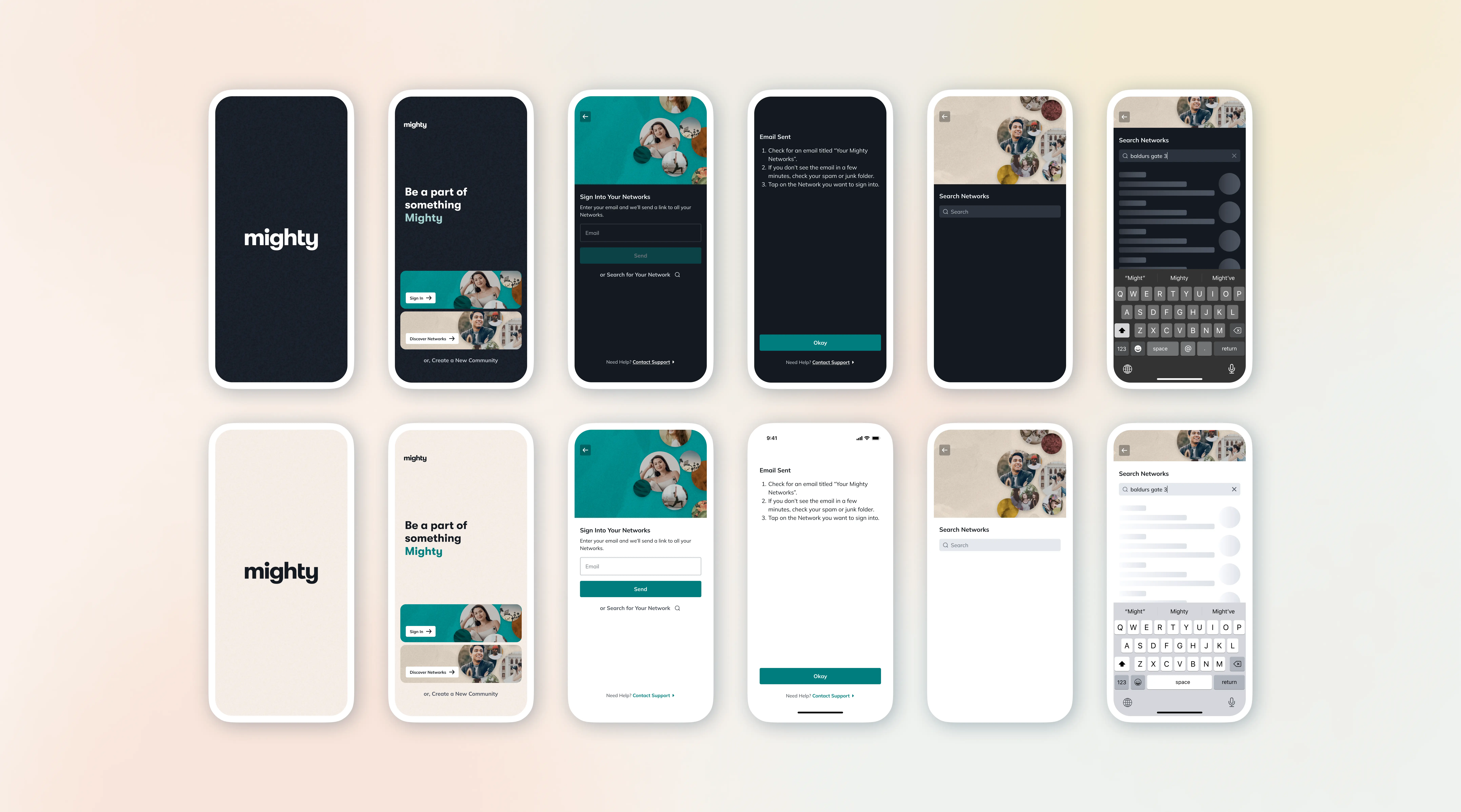 Showcase of the overall app entry flow.
