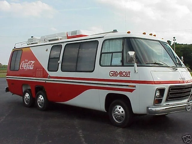 1977 Coca-Cola GadAbout GMC Motorhome — front side view