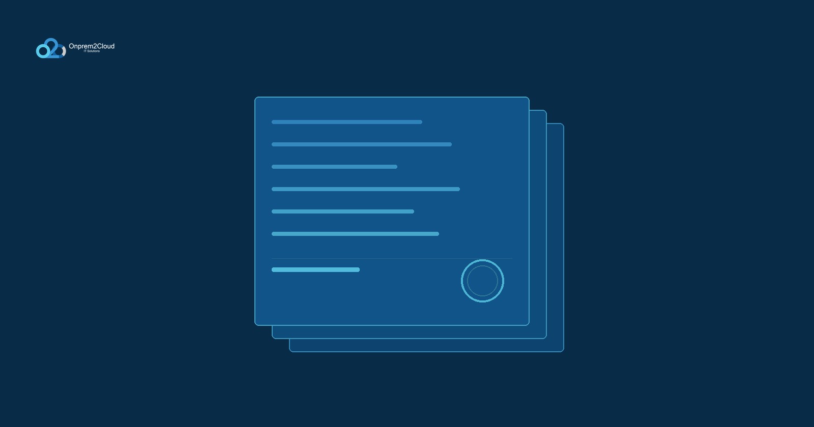 A stack of documents with ruled lines, a total line and an official seal