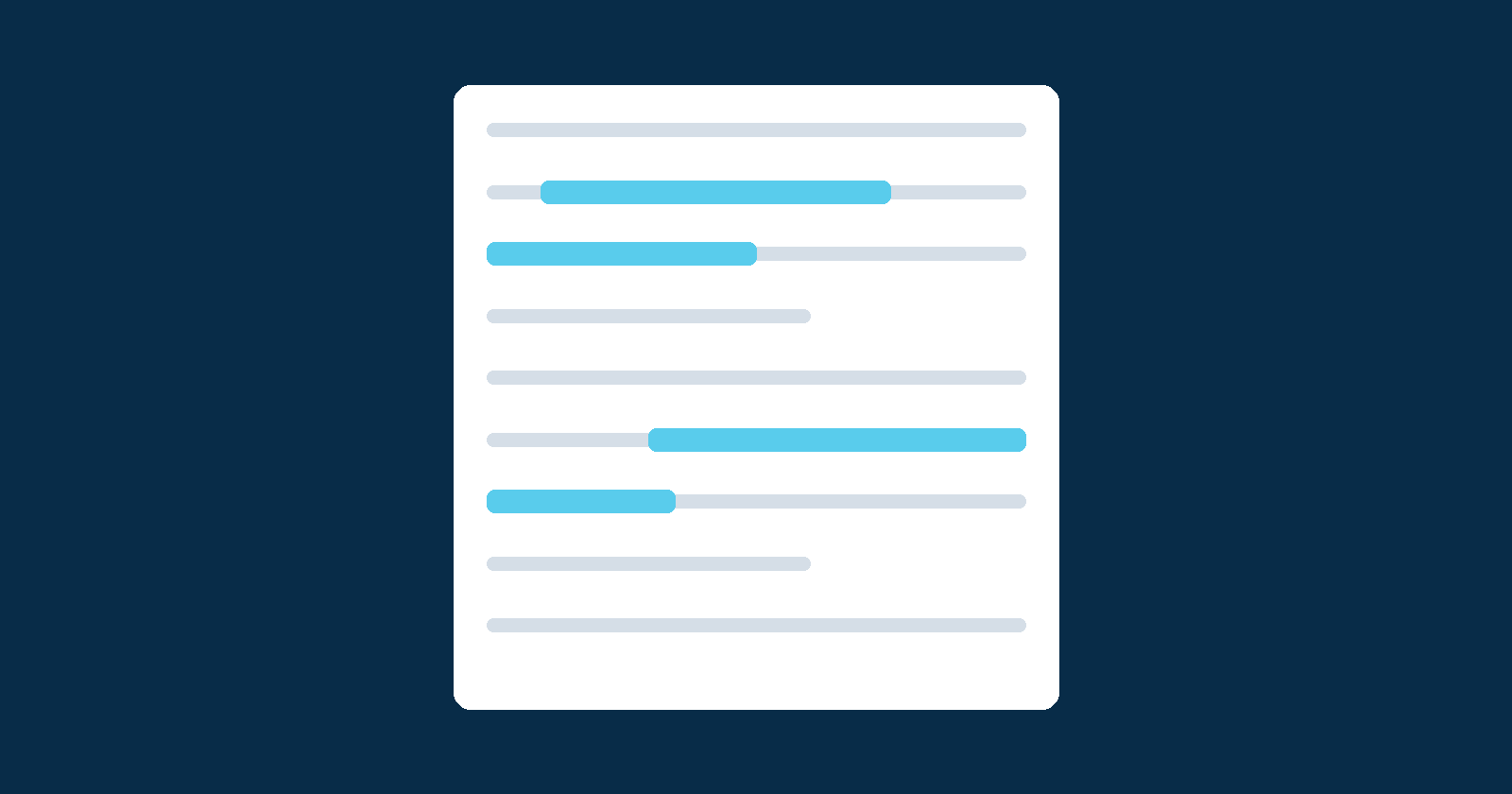 Abstract illustration of a document with highlighted passages, representing an originality report