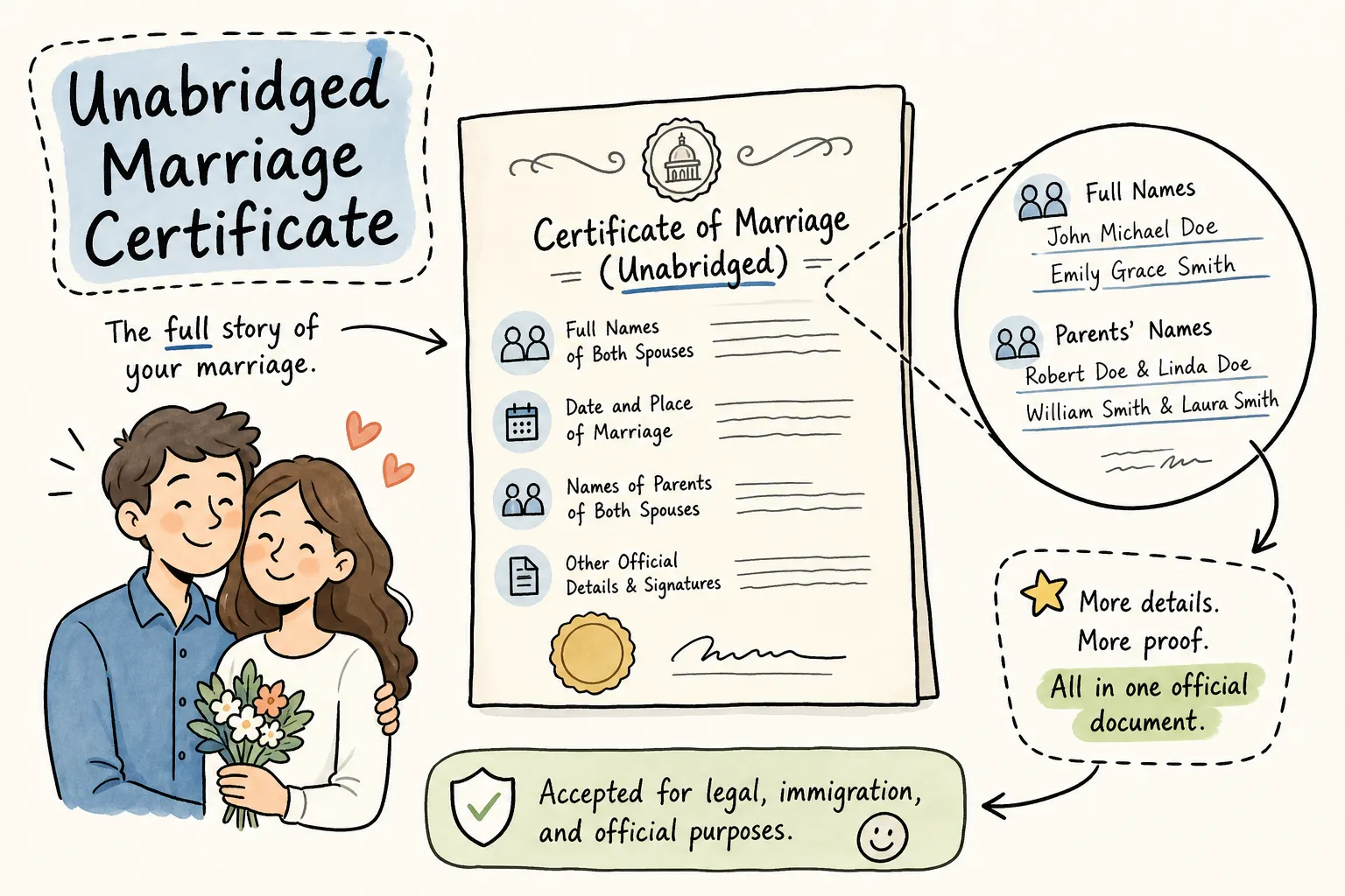 What Is an Unabridged Marriage Certificate?