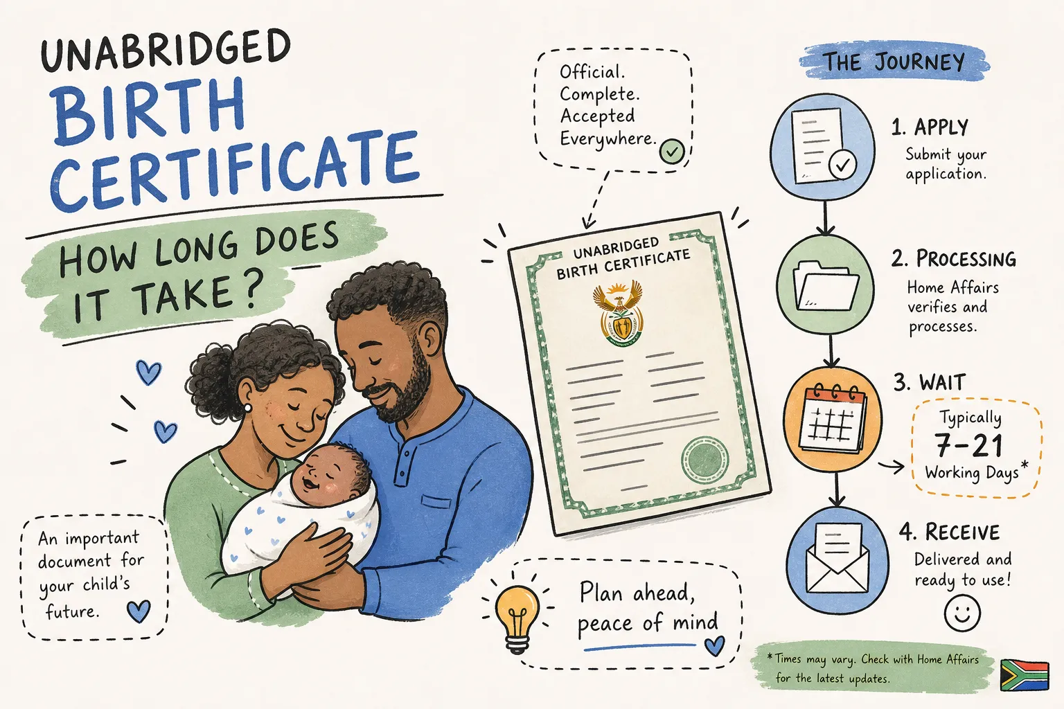 How Long Does an Unabridged Birth Certificate Take in South Africa (2026)