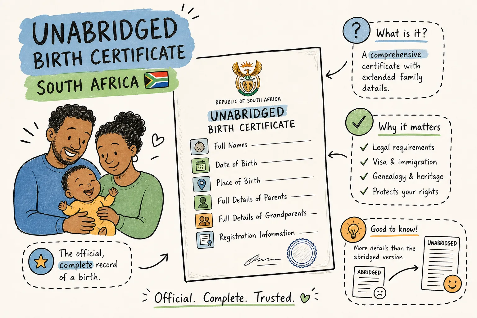 What Is an Unabridged Birth Certificate South Africa (2026 Guide)