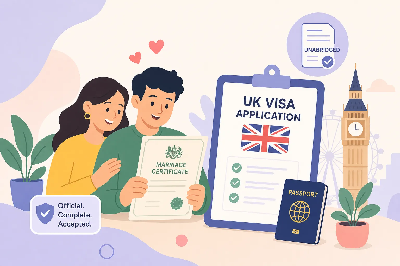 The 2026 Guide to Unabridged Marriage Certificates for UK Visa Applications
