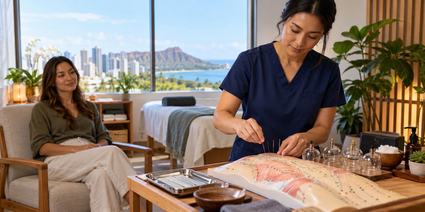 Acupuncture and cupping therapy at Lawa Longevity