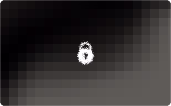 White padlock icon with a keyhole on a dark pixelated background.