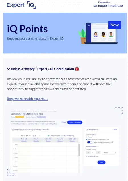 iQ Points product release email template.