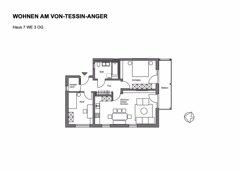 Grundriss Neubaugebiet Wohnung Von-Tessin-Anger in Peiting