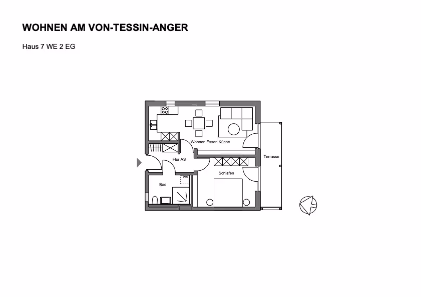 Grundriss Neubaugebiet Wohnung Von-Tessin-Anger in Peiting