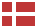 Det danske flag med et hvidt kors på en rød baggrund.