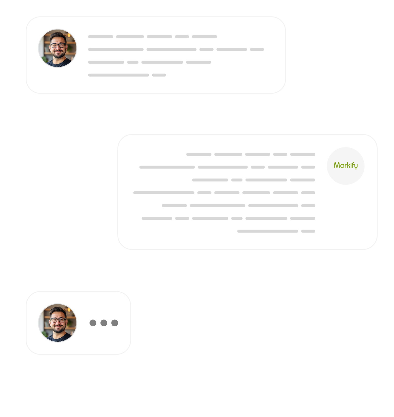 Illustration of asking the Markify team a question