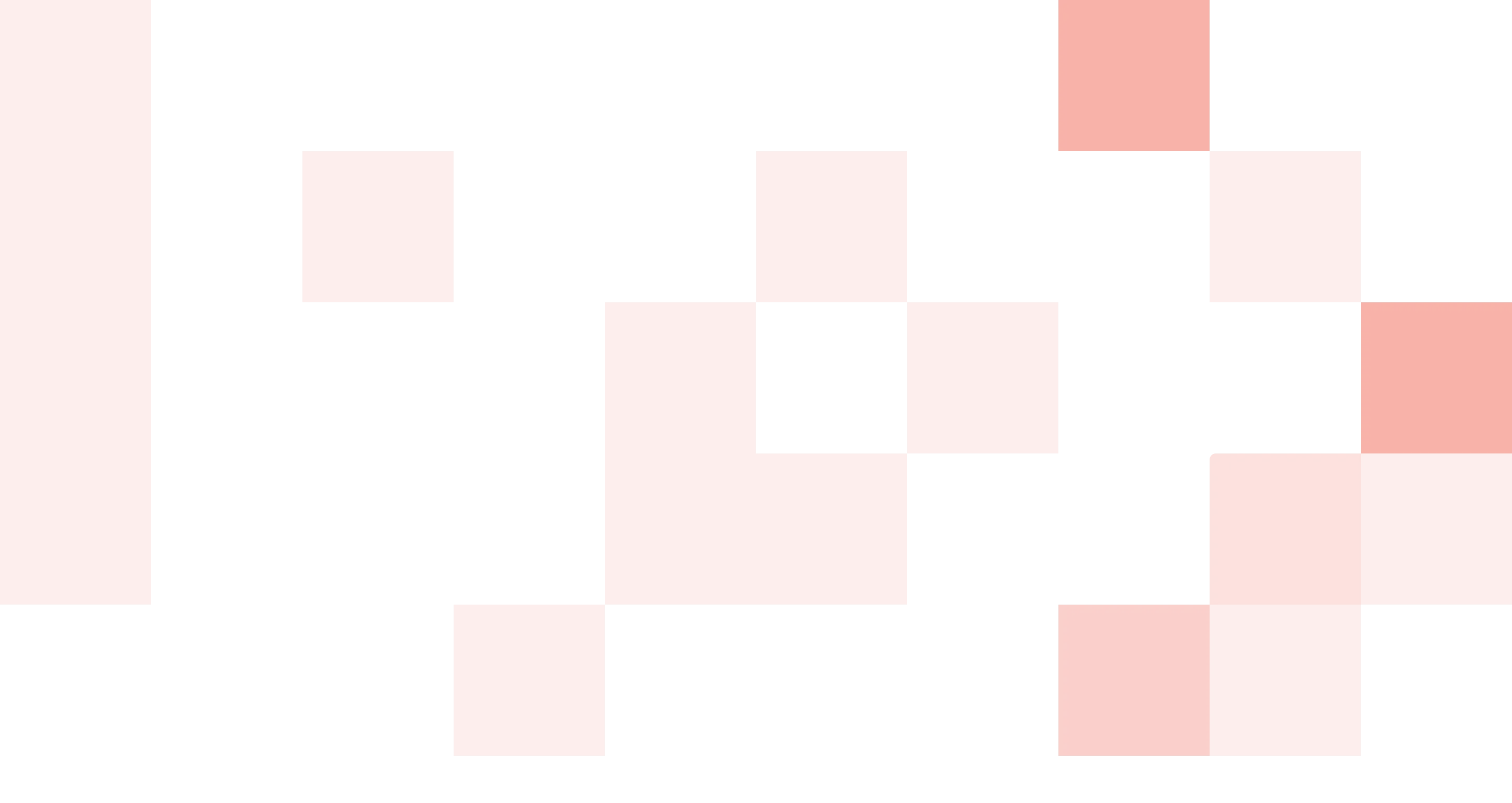 Abstract digital art featuring irregular red squares and rectangles on a black background.