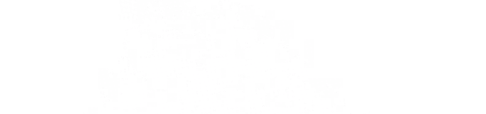 Pattern of evenly spaced white dots on a black background forming a curved shape.