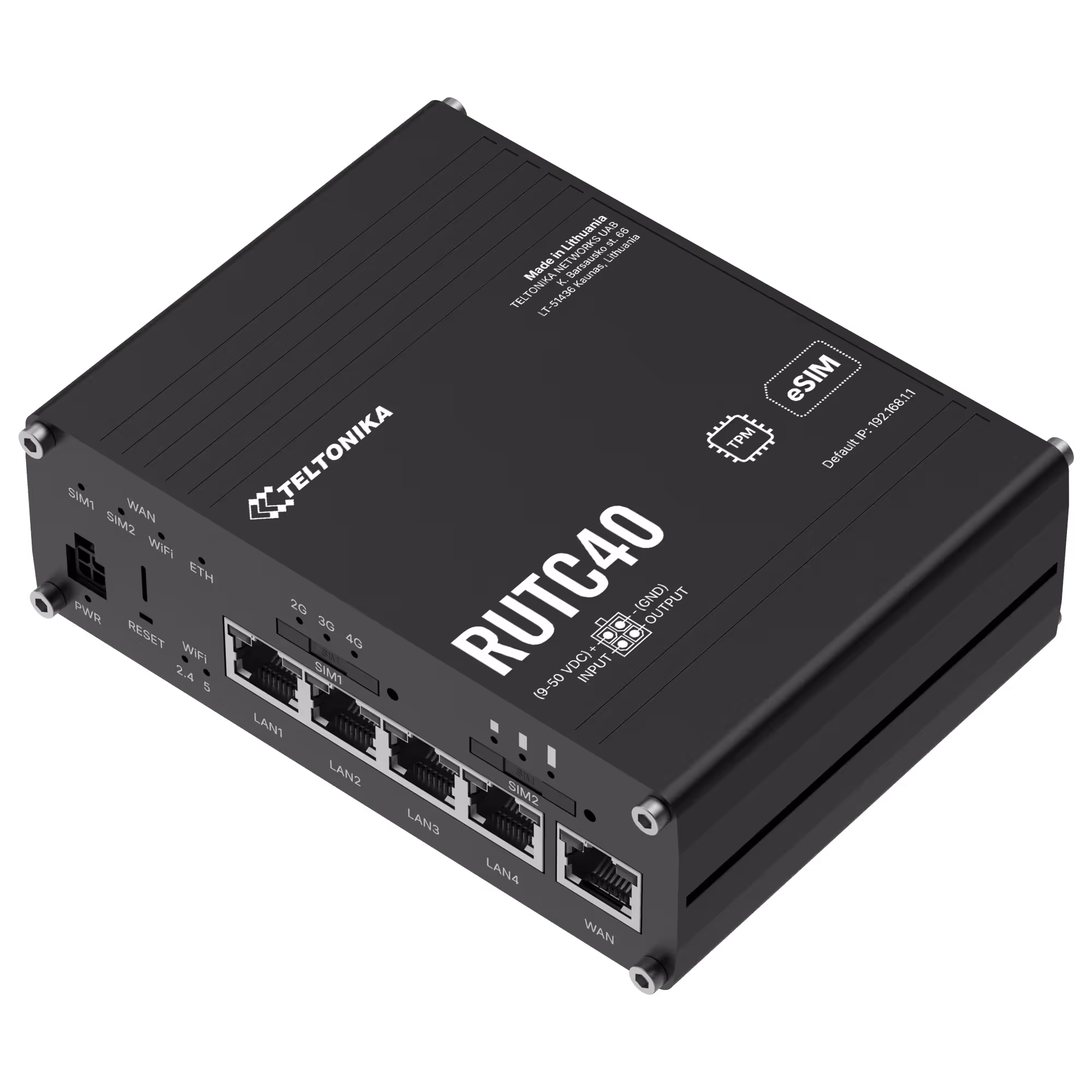 Teltonika RUTC40 industrial 4G LTE edge router with Wi-Fi 6