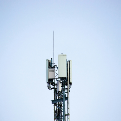 Image of a cellular base station on a blue background