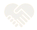 Icon of two hands shaking forming a heart shape.