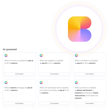 AI Blocks in monday.com workflows, kolommen en automatiseringen