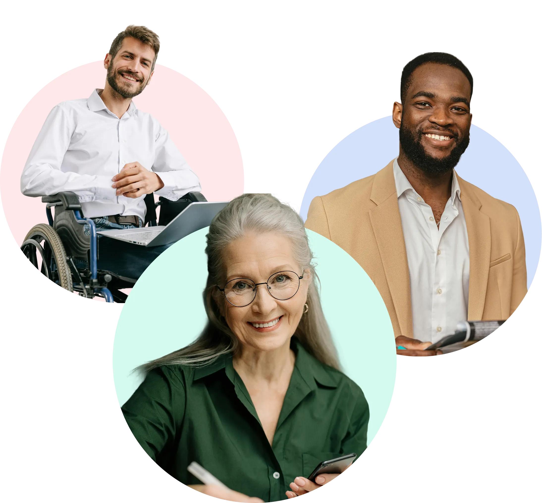 A diverse group of people discussing together