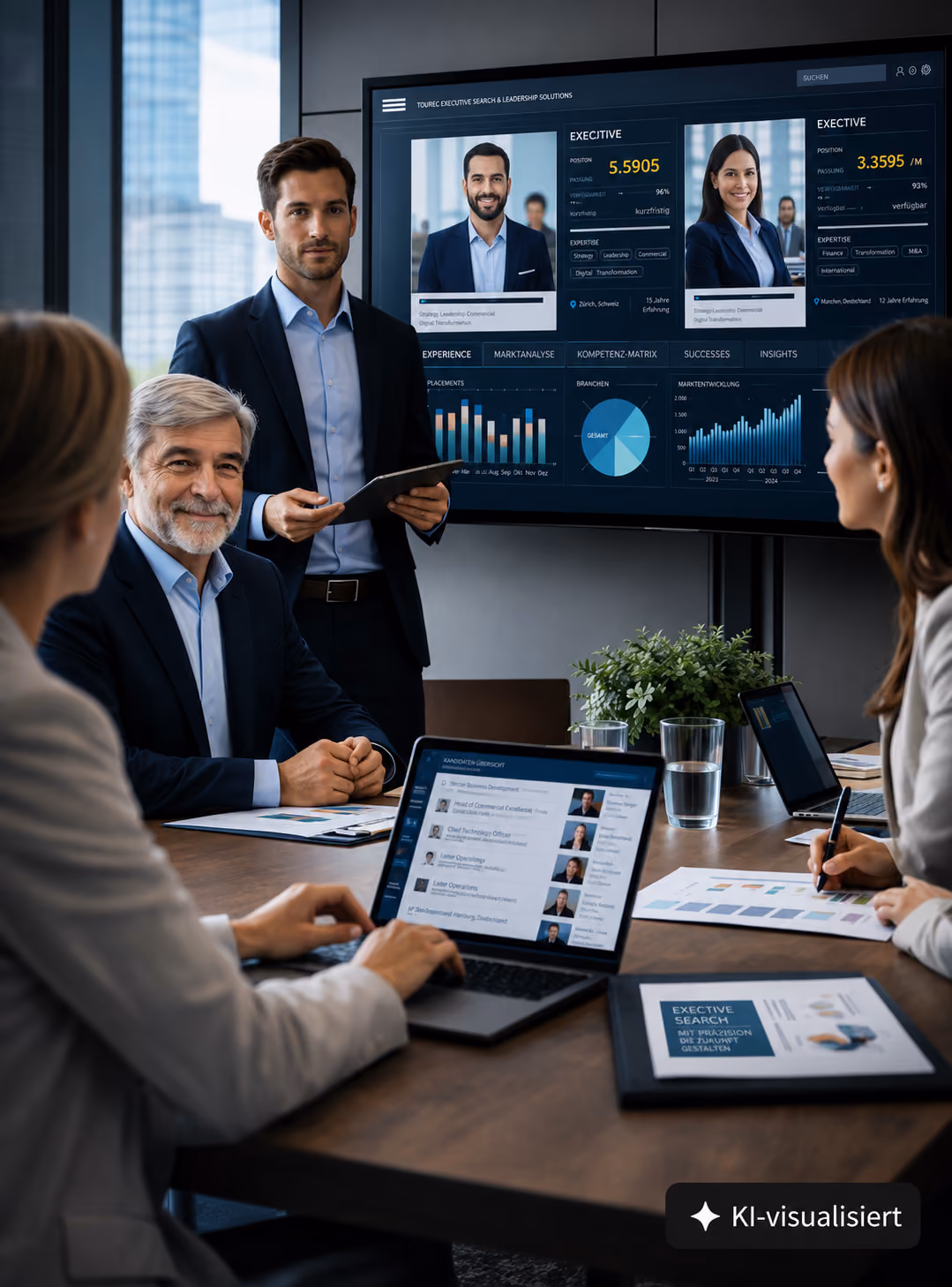 Executive Search und Personalberatung für Führungspositionen im Tourismus. Beratungsmeeting der Personalberater und Headhunter.