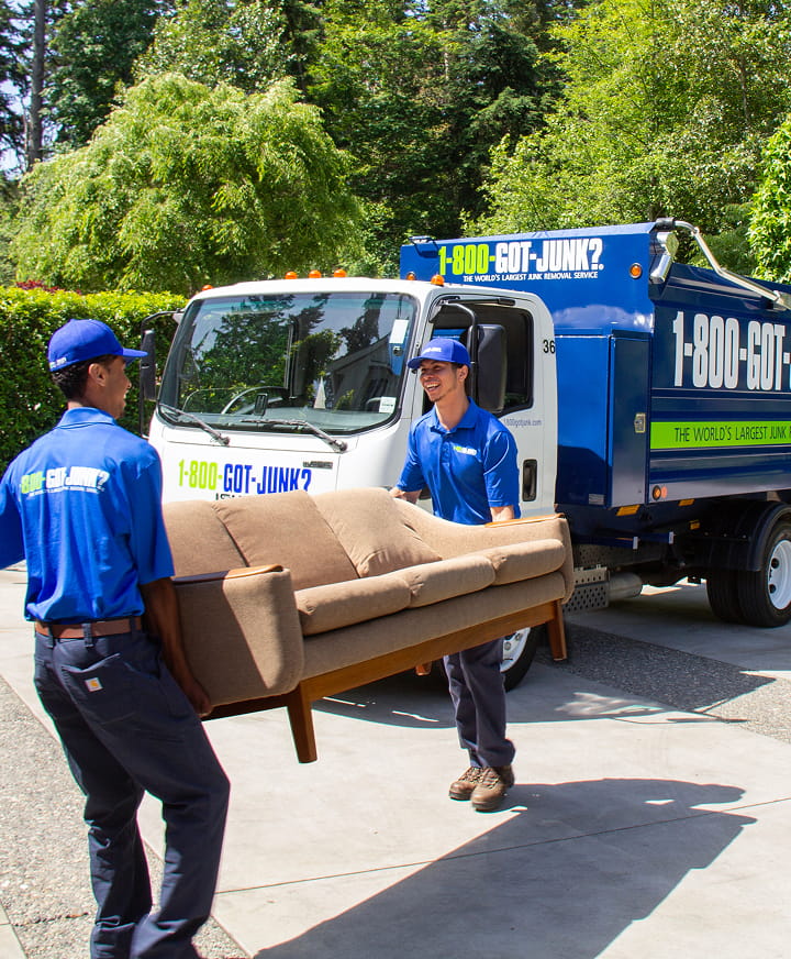 Customer being shown 1-800-GOT-JUNK? prices and provided a junk removal quote