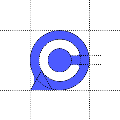 Blue circular logo with a white curved line forming a 'C' shape inside.